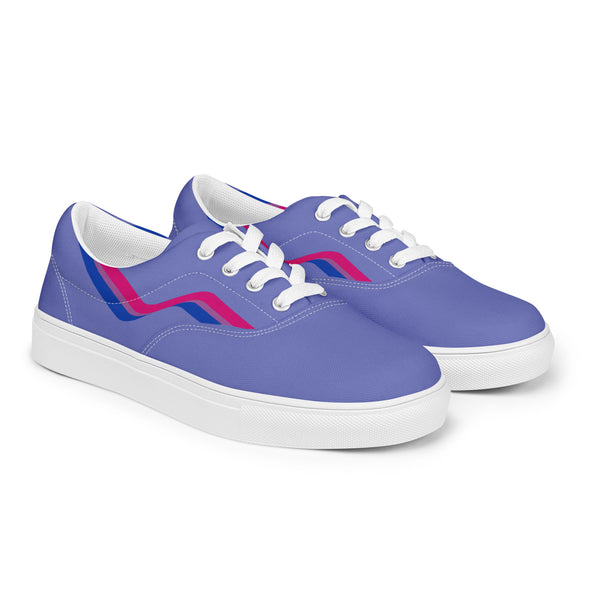 Original Bisexual Pride Colors Blue Lace-up Shoes - Men Sizes