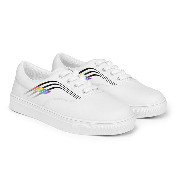 Trendy Ally Pride Colors White Lace-up Shoes - Men Sizes