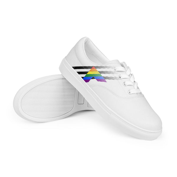 Ally Pride Colors Modern White Lace-up Shoes - Men Sizes