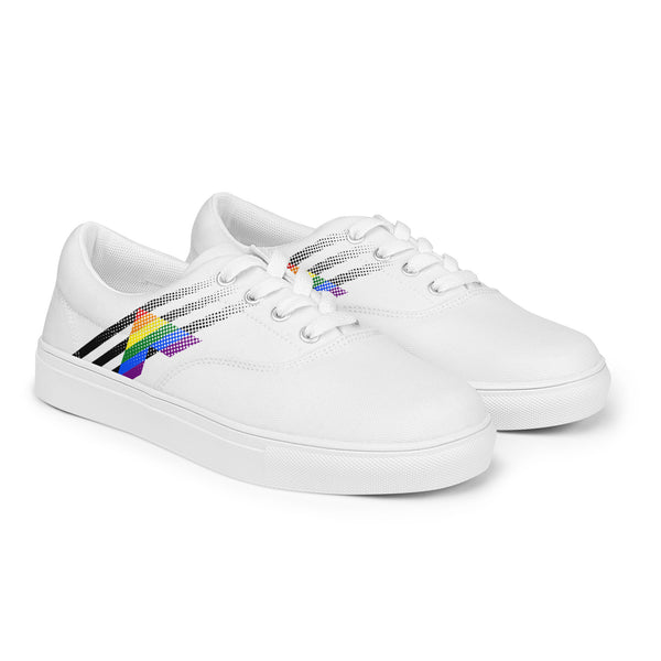 Ally Pride Colors Modern White Lace-up Shoes - Men Sizes