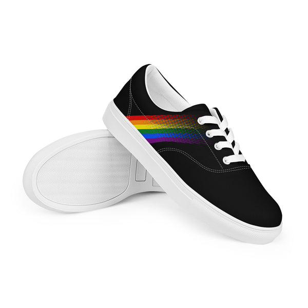 Gay Pride Colors Modern Black Lace-up Shoes - Men Sizes