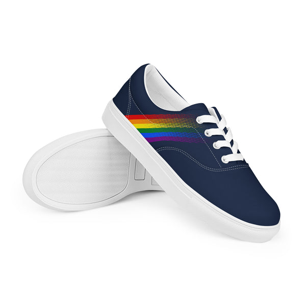 Gay Pride Colors Modern Navy Lace-up Shoes - Men Sizes
