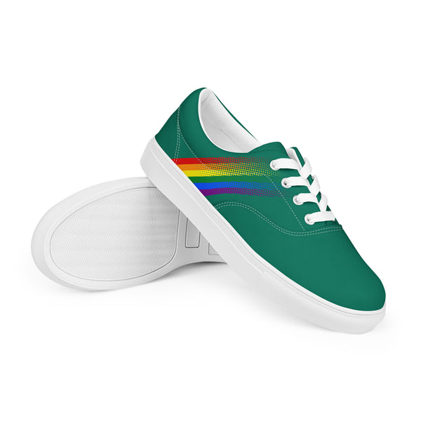 Gay Pride Colors Modern Green Lace-up Shoes - Men Sizes