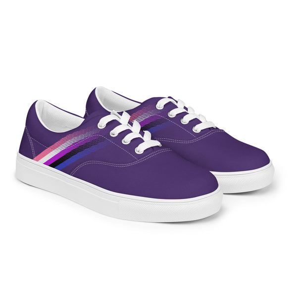 Genderfluid Pride Colors Modern Purple Lace-up Shoes - Men Sizes