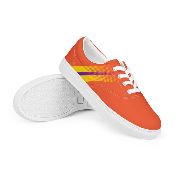 Intersex Pride Colors Modern Orange Lace-up Shoes - Men Sizes