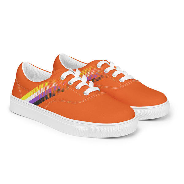 Non-Binary Pride Colors Modern Orange Lace-up Shoes - Men Sizes