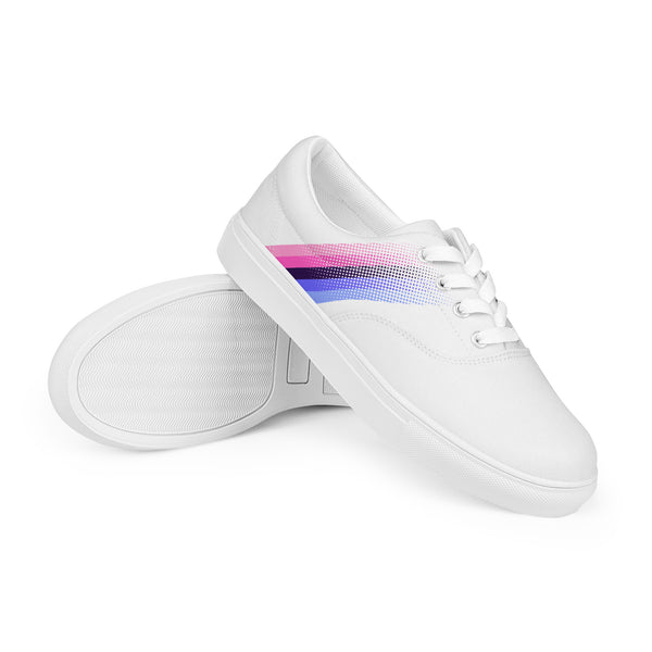 Omnisexual Pride Colors Modern White Lace-up Shoes - Men Sizes