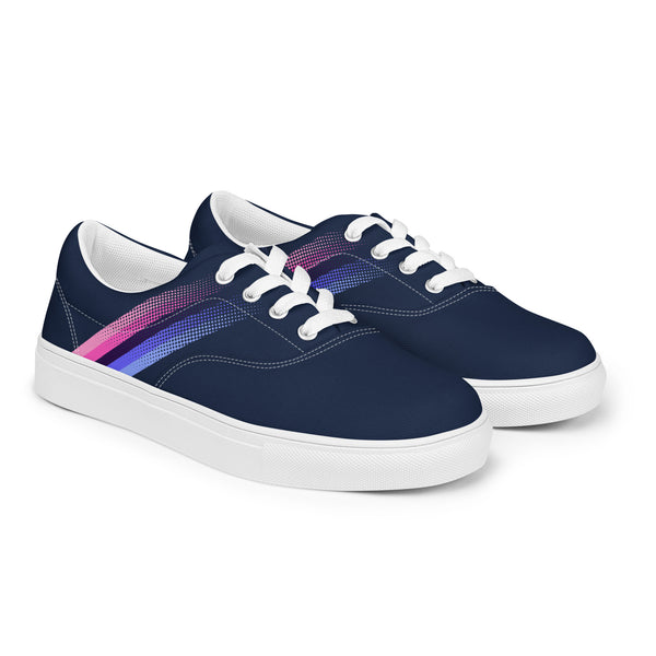 Omnisexual Pride Colors Modern Navy Lace-up Shoes - Men Sizes