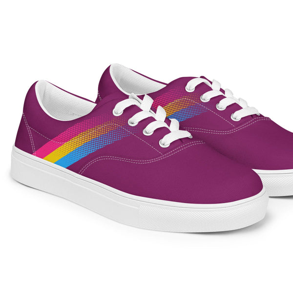 Pansexual Pride Colors Modern Purple Lace-up Shoes - Men Sizes