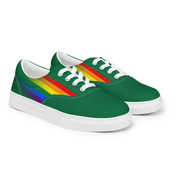 Gay Pride Colors Original Green Lace-up Shoes - Men Sizes