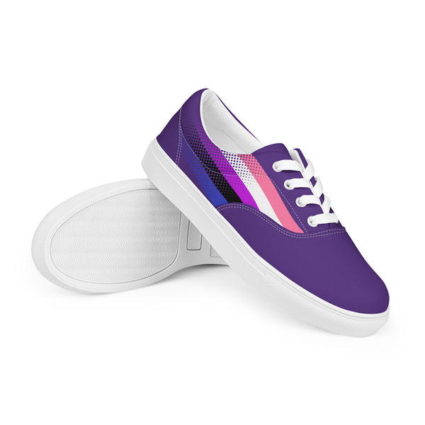 Genderfluid Pride Colors Original Purple Lace-up Shoes - Men Sizes