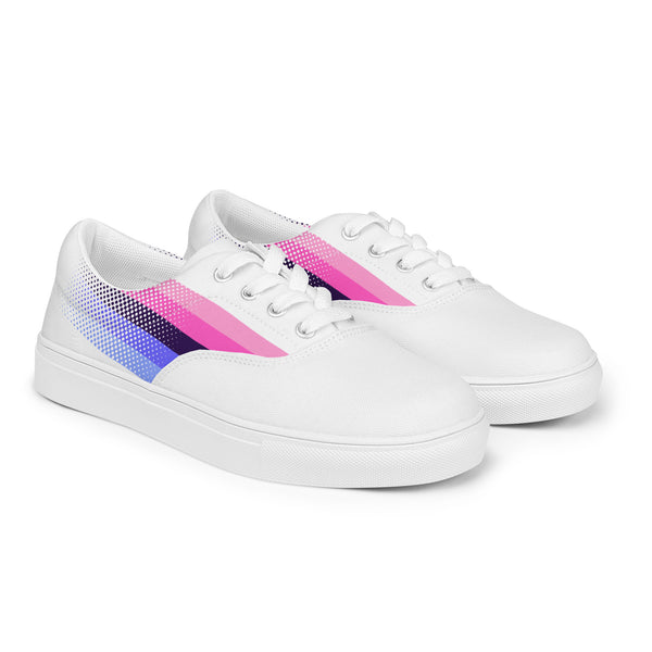 Omnisexual Pride Colors Original White Lace-up Shoes - Men Sizes
