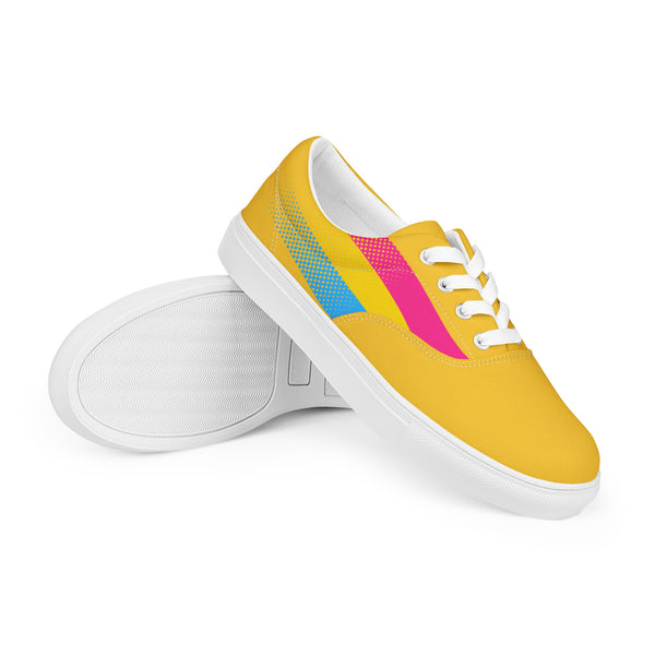 Pansexual Pride Colors Original Yellow Lace-up Shoes - Men Sizes