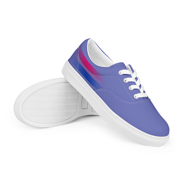 Casual Bisexual Pride Colors Blue Lace-up Shoes - Men Sizes