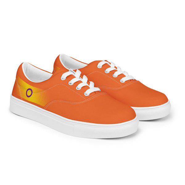 Casual Intersex Pride Colors Orange Lace-up Shoes - Men Sizes