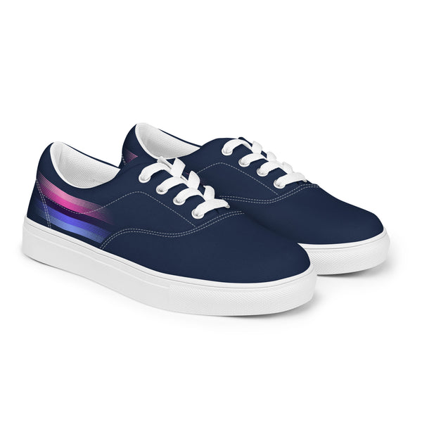 Casual Omnisexual Pride Colors Navy Lace-up Shoes - Men Sizes