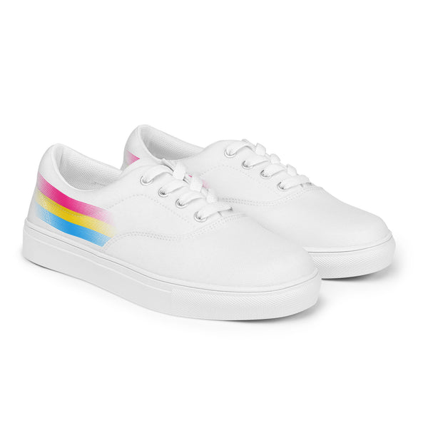 Casual Pansexual Pride Colors White Lace-up Shoes - Men Sizes