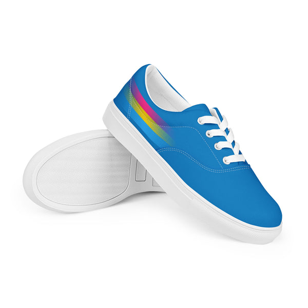 Casual Pansexual Pride Colors Blue Lace-up Shoes - Men Sizes
