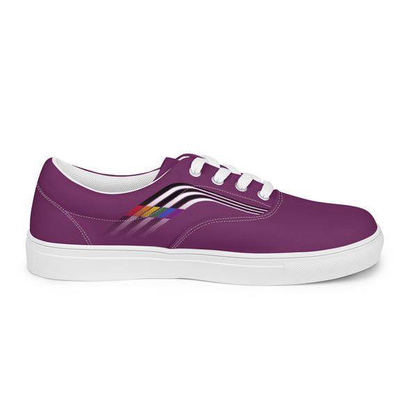 Trendy Ally Pride Colors Purple Lace-up Shoes - Men Sizes