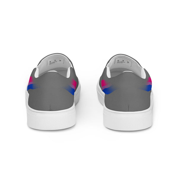Bisexual Pride Colors Original Gray Slip-On Shoes