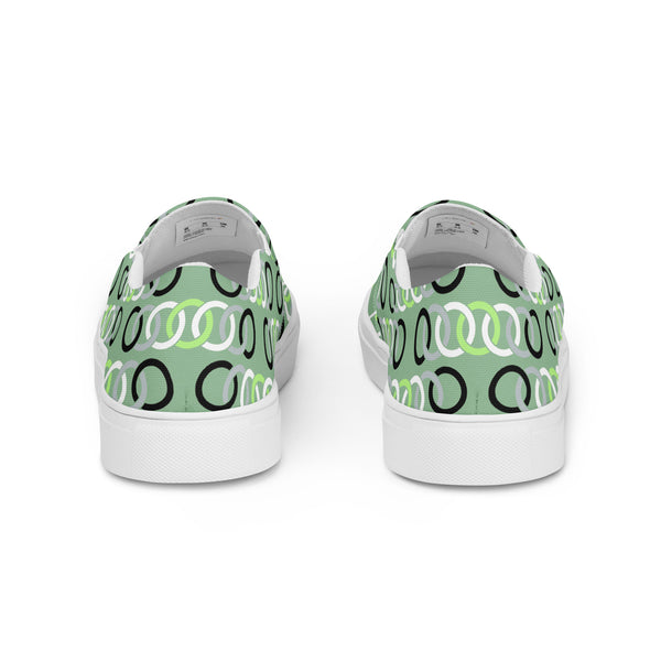 Agender Classic Green Slip-On Shoes