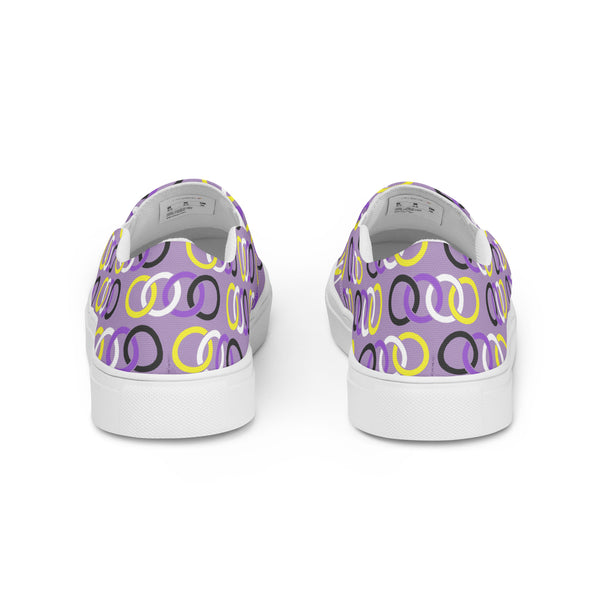 Non-Binary Pride Classic Purple Slip-On Shoes