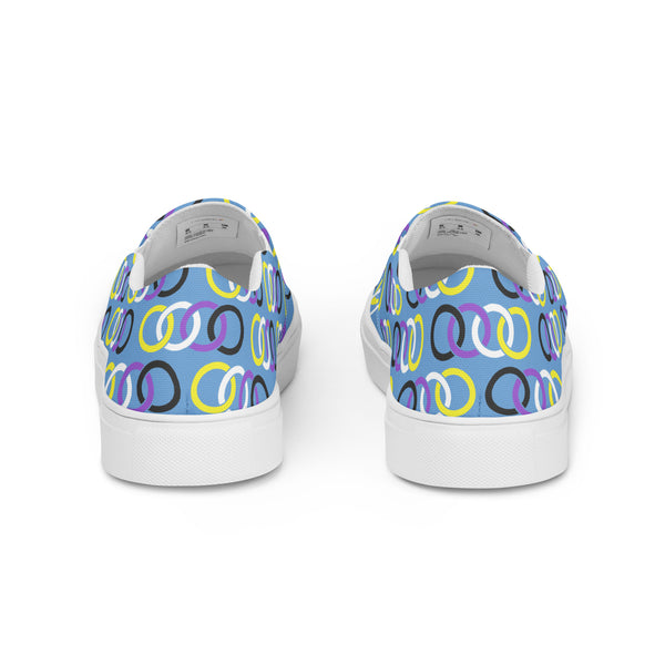 Non-Binary Pride Classic Blue Slip-On Shoes