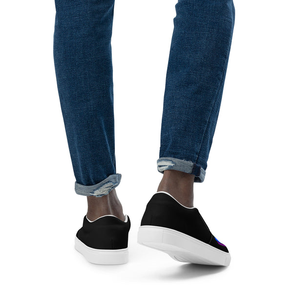 Gay Pride Modern Black Slip-On Shoes