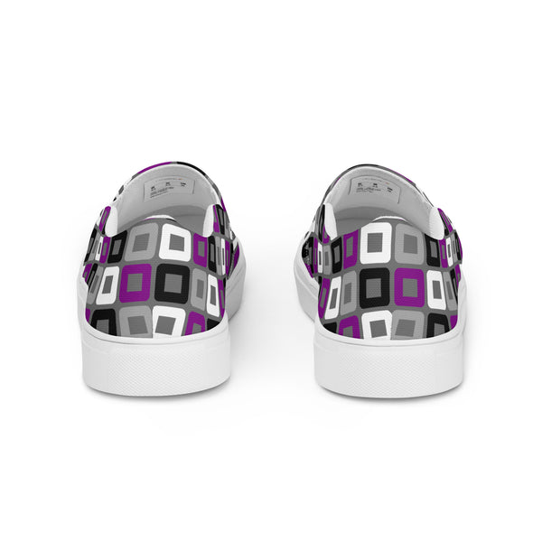 Asexual Pride Casual Gray Slip-On Shoes