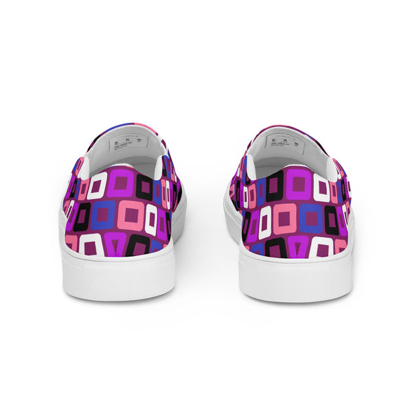 Genderfluid Pride Casual Violet Slip-On Shoes