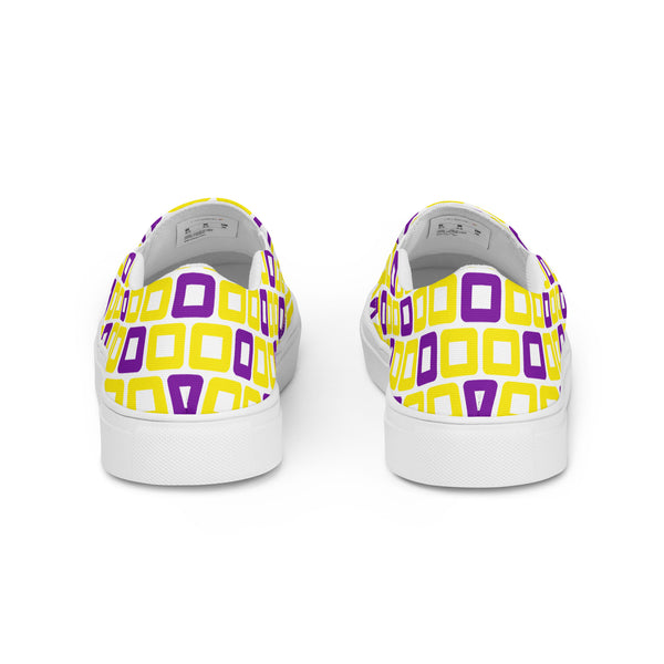 Intersex Pride Casual White Slip-On Shoes