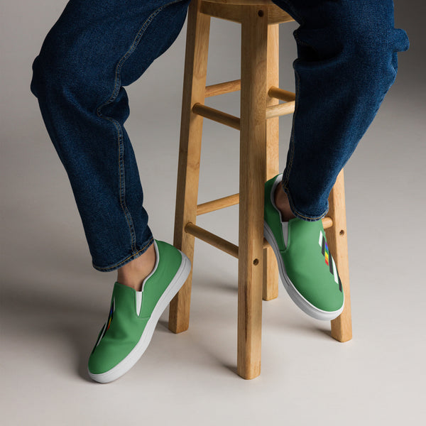 Ally Pride Modern Green Slip-On Shoes