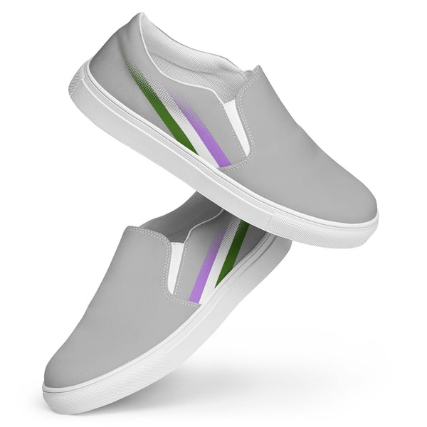 Genderqueer Pride Colors Original Gray Slip-On Shoes