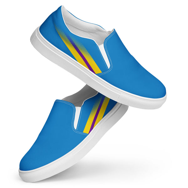 Intersex Pride Colors Original Blue Slip-On Shoes