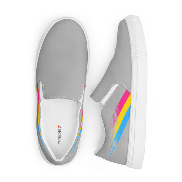 Pansexual Pride Colors Original Gray Slip-On Shoes