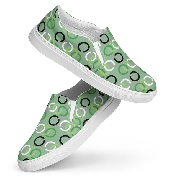 Aromantic Classic Green Slip-On Shoes