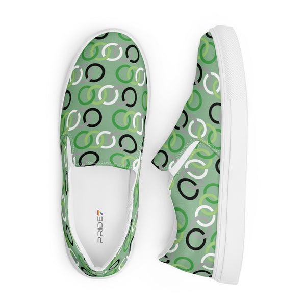 Aromantic Classic Green Slip-On Shoes