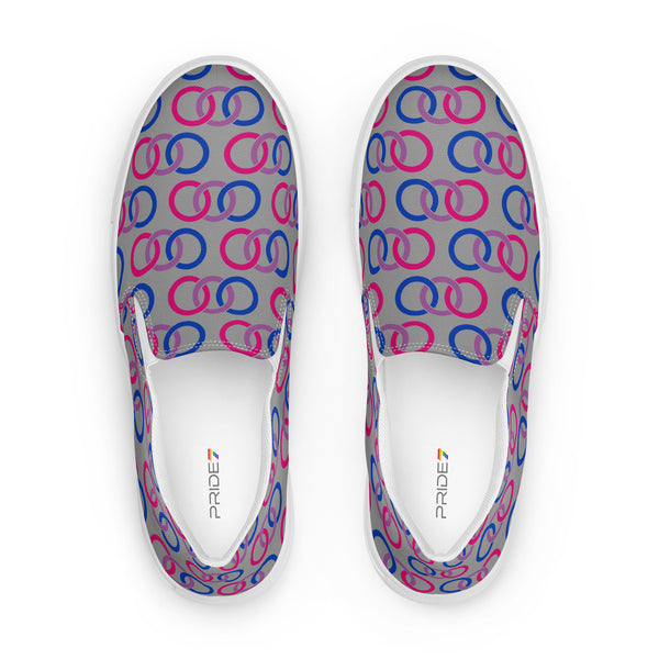 Bisexual Classic Gray Slip-On Shoes