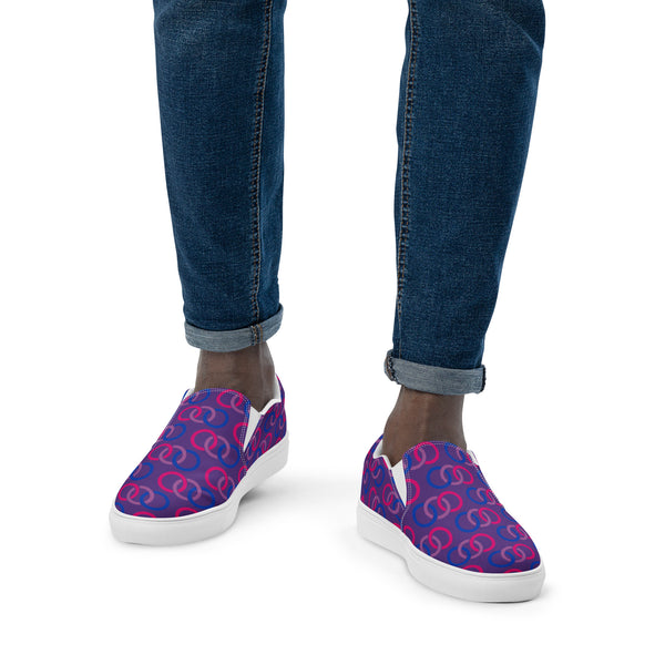 Bisexual Classic Purple Slip-On Shoes