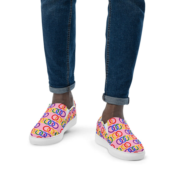 Gay Pride Classic Pink Slip-On Shoes