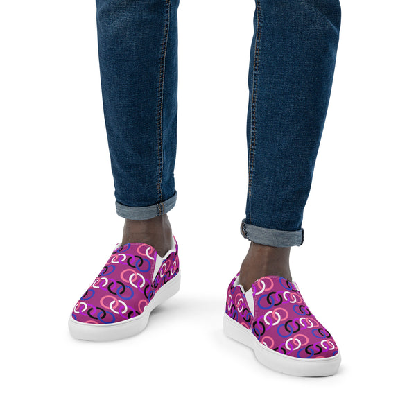 Genderfluid Pride Classic Violet Slip-On Shoes