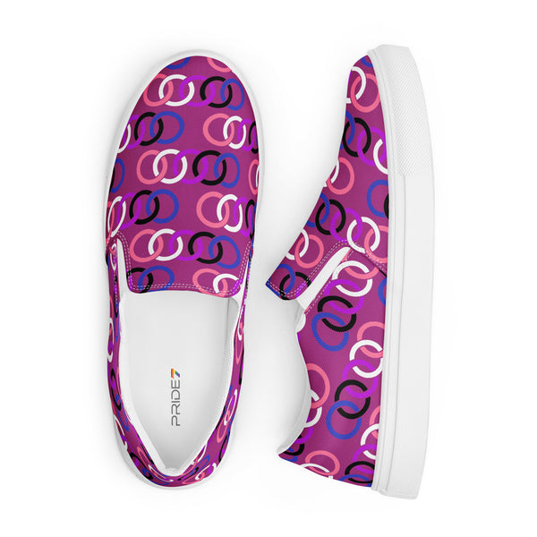 Genderfluid Pride Classic Violet Slip-On Shoes