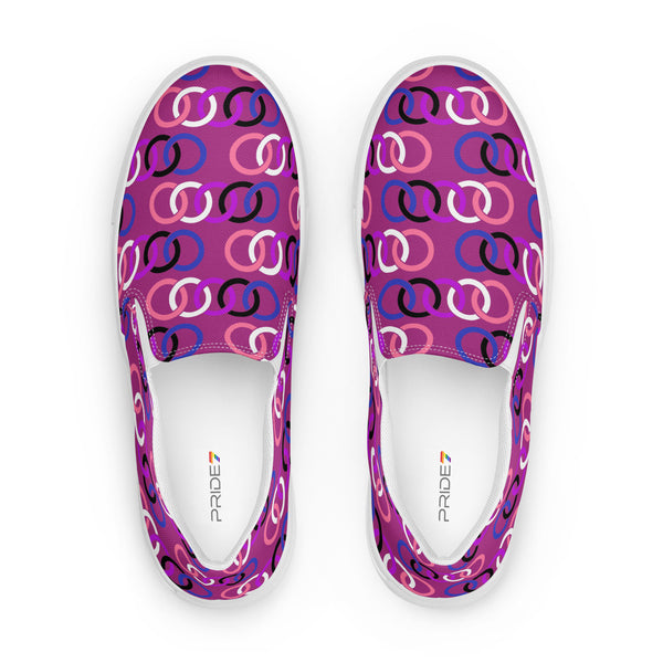 Genderfluid Pride Classic Violet Slip-On Shoes