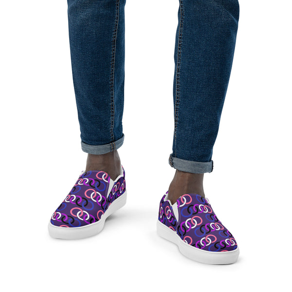 Genderfluid Pride Classic Purple Slip-On Shoes