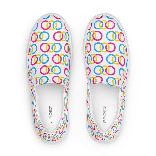 Pansexual Pride Classic White Slip-On Shoes