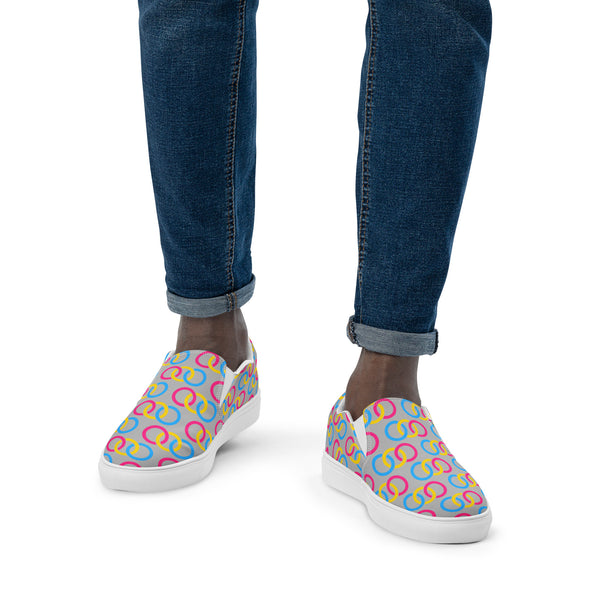 Pansexual Pride Classic Gray Slip-On Shoes