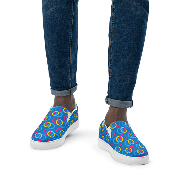 Pansexual Pride Classic Blue Slip-On Shoes