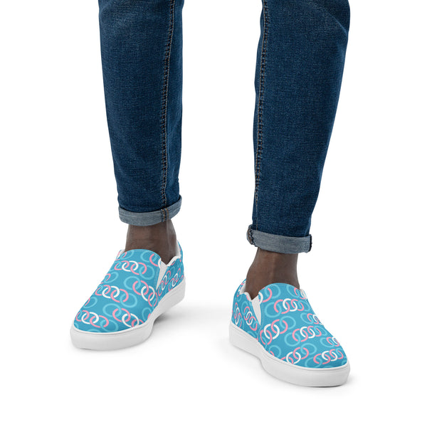 Transgender Pride Classic Blue Slip-On Shoes