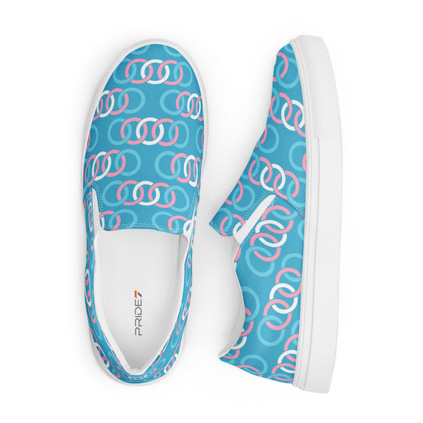 Transgender Pride Classic Blue Slip-On Shoes