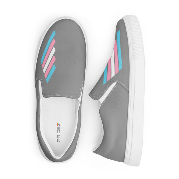 Transgender Pride Modern Gray Slip-On Shoes